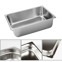 SOGA 4X Gastronorm GN Pan Full Size 1/1 GN Pan 20cm Deep Stainless Steel Tray With Lid