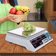 SOGA 40kg Digital Kitchen Scales Shop Electronic Weight Scale Food White