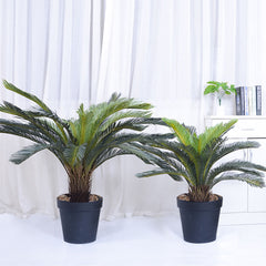 SOGA 2X 155cm Artificial Indoor Cycas Revoluta Cycad Sago Palm Fake Decoration Tree Pot Plant