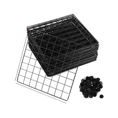 SOGA Black Portable 3 Tier Cube Storage Organiser Foldable DIY Modular Grid Space Saving Shelf