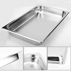 SOGA 12X Gastronorm GN Pan Full Size 1/1 GN Pan 10cm Deep Stainless Steel Tray