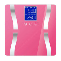 SOGA 2X Glass LCD Digital Body Fat Scale Bathroom Electronic Gym Water Weighing Scales Purple