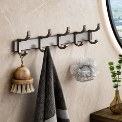 SOGA 37cm Wall Mounted Towel Rack Space-Saving Hanger Organiser with Durable Hooks