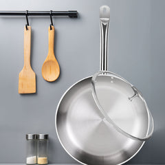 SOGA 2X 32cm Stainless Steel Saucepan Sauce pan with Glass Lid and Helper Handle Triple Ply Base Cookware