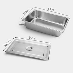 SOGA 6X Gastronorm GN Pan Full Size 1/1 GN Pan 15cm Deep Stainless Steel Tray With Lid