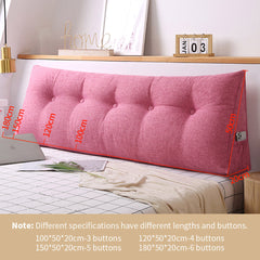 SOGA 100cm Red Triangular Wedge Bed Pillow Headboard Backrest Bedside Tatami Cushion Home Decor