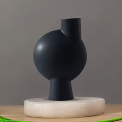 SOGA 17.8x26.7cm Small Ornament a Modern Abstract Vase Decorative Object Unique Shape with Narrow Neck for Home Decor