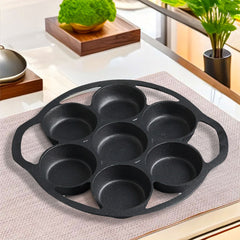 SOGA 32cm Cast Iron Takoyaki Fry Pan Octopus Balls Maker 7 Hole Cavities Grill Mold