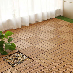 SOGA 11 pcs Coffee DIY Wooden Composite Decking Tiles Garden Outdoor Backyard Flooring Home Decor