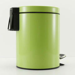 SOGA 4X Foot Pedal Stainless Steel Rubbish Recycling Garbage Waste Trash Bin Round 7L Green