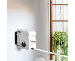 SOGA 160mm Wall-Mounted Clothes Line Dry Rack Retractable Space-Saving Foldable Hanger White