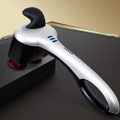 SOGA 2X Portable Handheld Massager Soothing Heat Stimulate Blood Flow Body Massage Silver