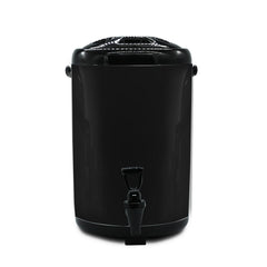 SOGA 4X 12L Stainless Steel Insulated Milk Tea Barrel Hot and Cold Beverage Dispenser Container with Faucet Black