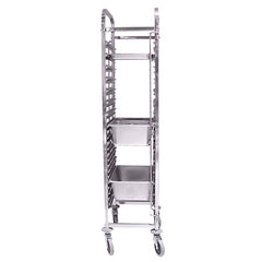 SOGA Gastronorm Trolley 16 Tier Stainless Steel Bakery Trolley Suits GN 1/1 Pans