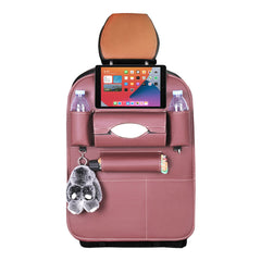 SOGA 2X PVC Leather Car Back Seat Storage Bag Multi-Pocket Organizer Backseat and iPad Mini Holder Coffee