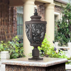 Vintage Lamp 2X 50.8cm Elegant Post Light with Aluminum and Glass Lantern Classic Outdoor Lighting