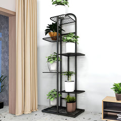 SOGA 2X 6 Tier 7 Pots Black Metal Plant Stand Flowerpot Display Shelf Rack Indoor Home Office Decor