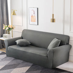 SOGA 2-Seater Grey Sofa Cover Couch Protector High Stretch Lounge Slipcover Home Decor