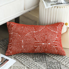 SOGA 30cm Cinnabar Pillow Perfect Burnt Indoor/Outdoor Corded Throw Orange Set Lumbar Throw Pillow