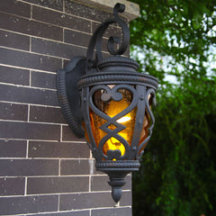 SOGA 6X 57cm Vintage Outdoor Wall Lantern Antique Bronze Sconce