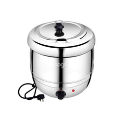 SOGA 2x 10L Soup Kettle Commercial Soup Pot Electric Soup Maker Stainless Steel