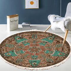 SOGA 90cm Mandala Round Area Thick Anti-slip Doormat Home Decor