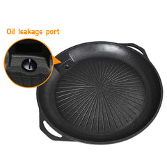 SOGA Portable Korea BBQ Butane Gas Stove Stone Grill Pot Non Stick Coated Round Plate