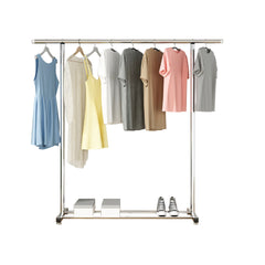 SOGA 125cm Stainless Steel Floor-Standing Clothes Rack - Durable and Space-Saving Laundry Organizer