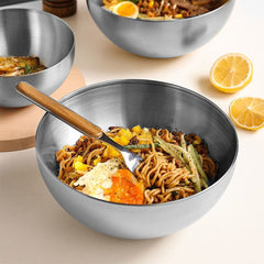 SOGA 20cm Elegant Silver Salad Bowl with Model 201 A Versatile Kitchen Essential