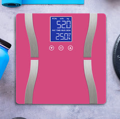 SOGA Glass LCD Digital Body Fat Scale Bathroom Electronic Gym Water Weighing Scales Pink