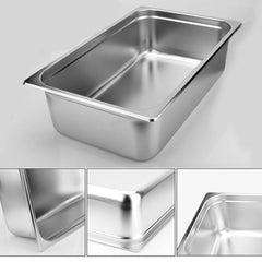 SOGA 12X Gastronorm GN Pan Full Size 1/1 GN Pan 15cm Deep Stainless Steel Tray With Lid