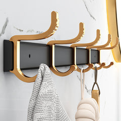 SOGA 41cm Wall Mounted Towel Rack Space-Saving Hanger Organiser with Durable Hooks