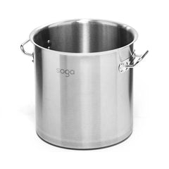 SOGA 17L Wide Stock Pot  and 50L Tall Top Grade Thick Stainless Steel Stockpot 18/10