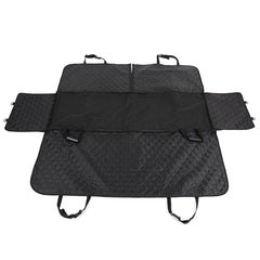 SOGA 2X 600D Oxford Cloth Waterproof Dog Car Cover Back Seat Protector Hammock Non-Slip Pet Mat Black