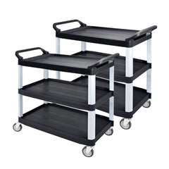 SOGA 2x 3 Tier Food Trolley Food Waste Cart Food Utility Mechanic Kitchen Large