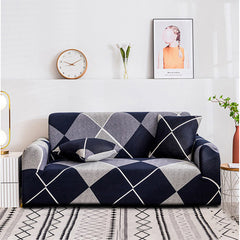 SOGA 3-Seater Checkered Sofa Cover Couch Protector High Stretch Lounge Slipcover Home Decor