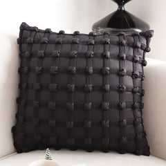 SOGA 2X 45cm Black Medieval style Puff Rivet Square Product Throw Pillow