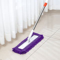 SOGA 60x12 Microfiber Flat Mop Floor Cleaning Pads Rotating Dust Remover 3 Color