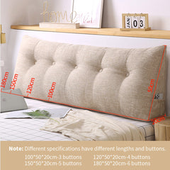 SOGA 150cm Beige Triangular Wedge Bed Pillow Headboard Backrest Bedside Tatami Cushion Home Decor