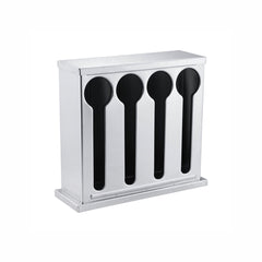 SOGA Stainless Steel Buffet Restaurant Spoon Utensil Holder Storage Rack 4 Holes