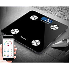 SOGA 2X Wireless Bluetooth Digital Body Fat Scale Bathroom Health Analyser Weight Black