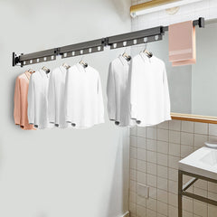 SOGA 2X 127.5cm Wall-Mounted Clothing Dry Rack Retractable Space-Saving Foldable Hanger