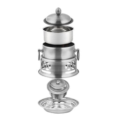 SOGA 2X Stainless Steel Mini Asian Buffet Hot Pot Single Person Shabu Alcohol Stove Burner with Lid