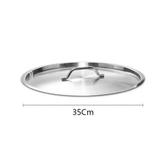 SOGA 35cm Top Grade Stockpot Lid Stainless Steel Stock pot Cover