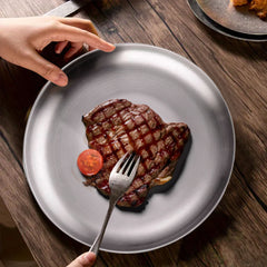 SOGA 14cm Premium Silver Grilling Plate  Durable Heat-Resistant Perfect for BBQs and Outdoor Cooking Kitchen Essential