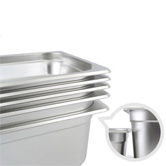 SOGA 6X Gastronorm GN Pan Full Size 1/1 GN Pan 15cm Deep Stainless Steel Tray