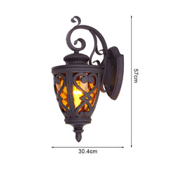 SOGA 6X 57cm Vintage Outdoor Wall Lantern Antique Bronze Sconce