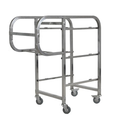 SOGA 82x43x92cm Square 3 Tier Food Trolley Food Waste Cart Five Buckets Kitchen Food Utility