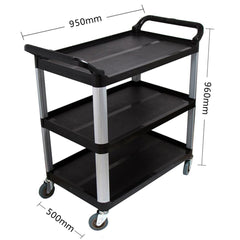 SOGA 2x 3 Tier Food Trolley Food Waste Cart Food Utility Mechanic Kitchen Large