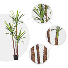 SOGA 2X 150cm Artificial Natural Green Dracaena Yucca Tree Fake Tropical Indoor Plant Home Office Decor